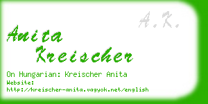 anita kreischer business card